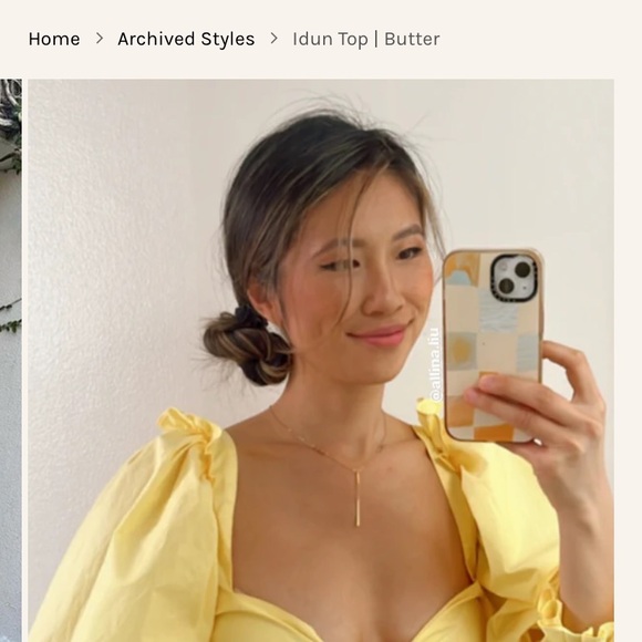 Allina Liu Odin top xs in yellow Preloved - Picture 4 of 10